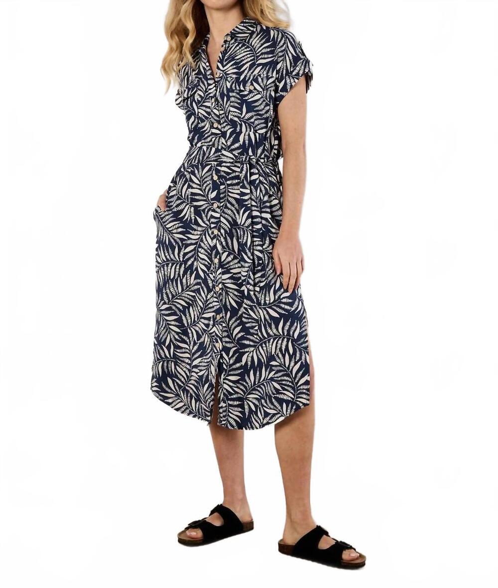 NEW APRICOT women's plans all day dress in navy